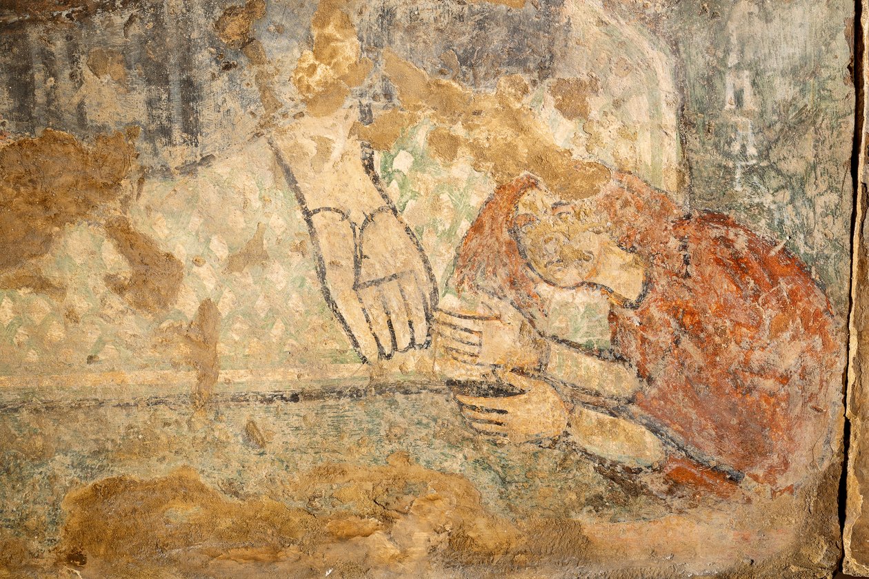 Chrystus błogosławiący Magdalenę u jego stóp, detal autorstwa Unknown artist