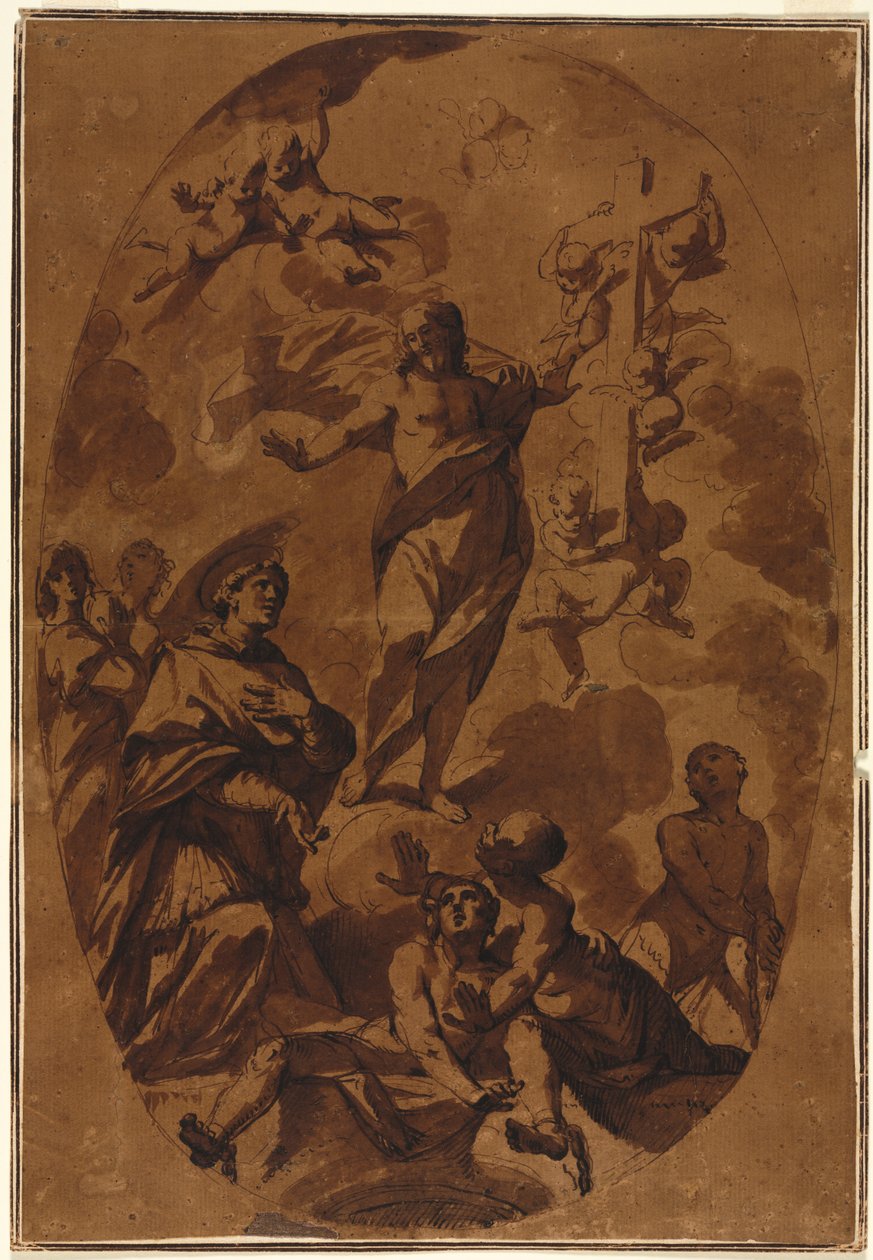 Zwycięski Chrystus ukazujący się wstawiającemu się świętemu autorstwa Unknown artist