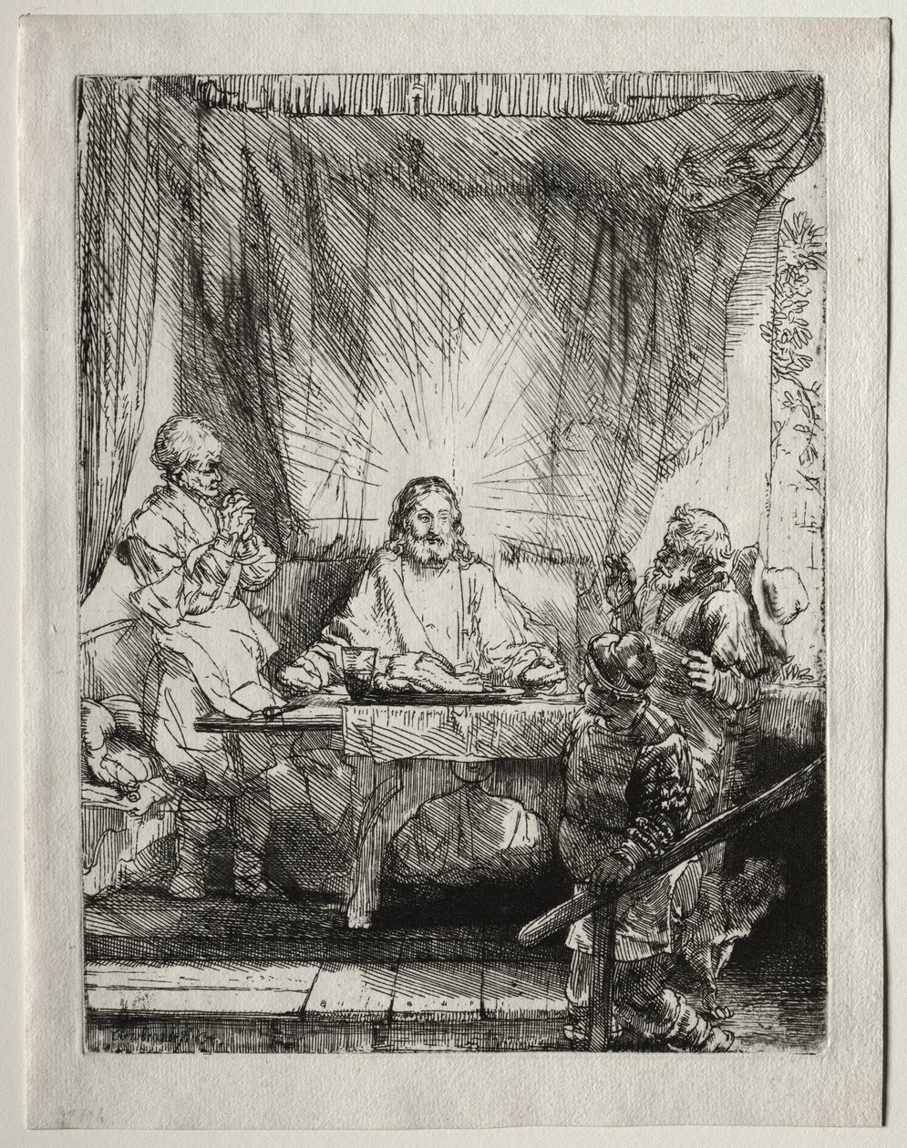Chrystus w Emaus: Większa płyta autorstwa Unknown artist