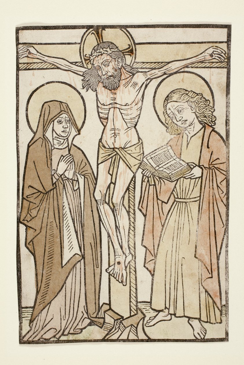 Chrystus na krzyżu między Maryją a św. Janem autorstwa Unknown artist