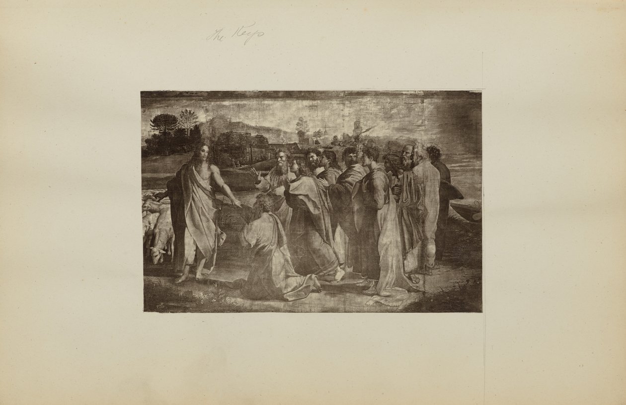 ["Polecenie Chrystusa skierowane do Piotra (Mt 16:18-19, J 21:15-17)" autorstwa Rafaela]. autorstwa Unknown artist