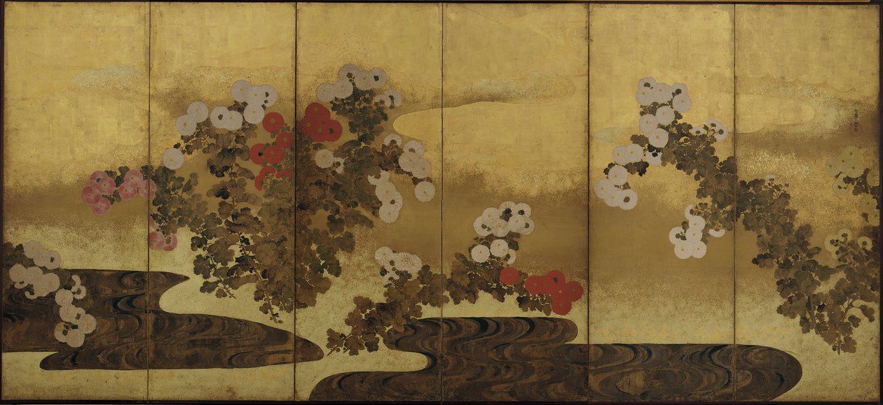 Chryzantemy nad strumieniem autorstwa Unknown artist
