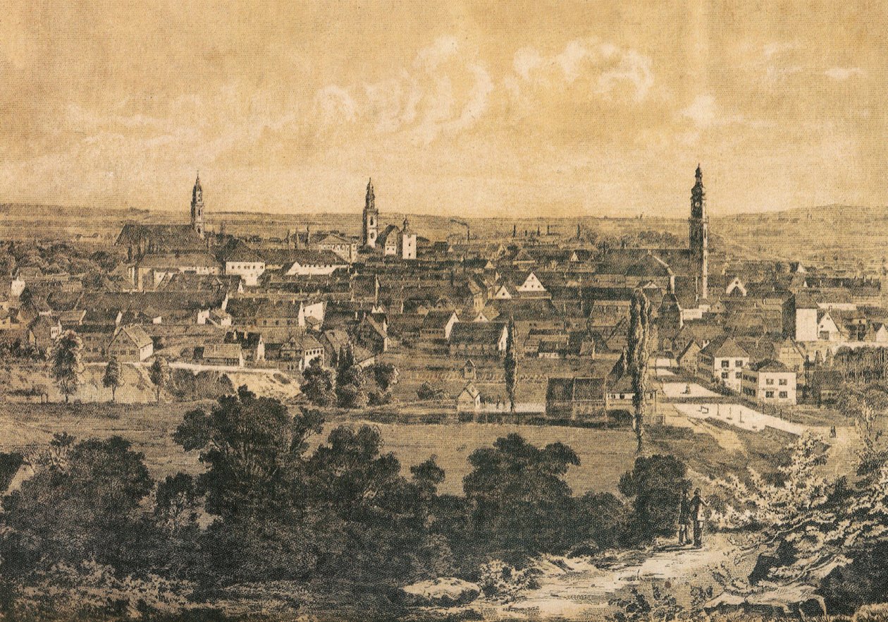 Miasto Erlangen, Bawaria, Niemcy autorstwa Unknown artist
