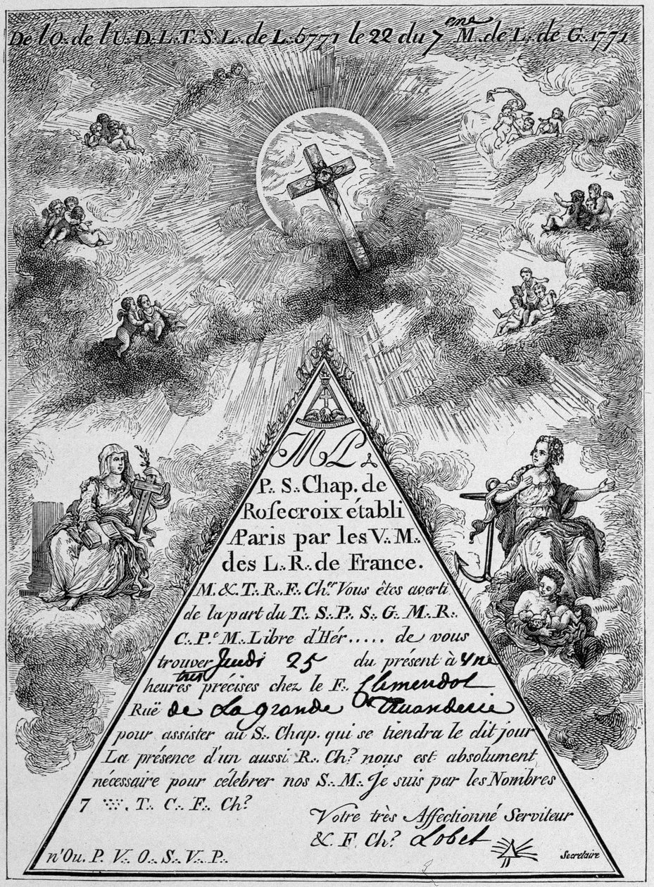 Konwokacja różanego krzyża (faksymile) - Francja autorstwa Unknown artist