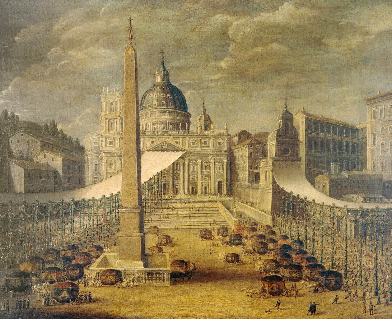 Procesja Bożego Ciała na Placu św. Piotra za papieża Innocentego X, ok. 1646, nieznany artysta, olej, płótno autorstwa Unknown artist