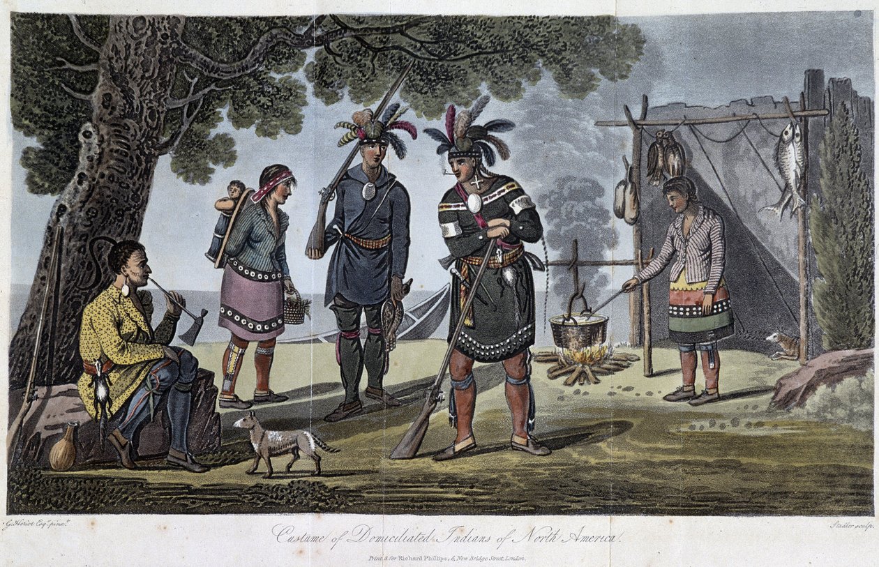 Kostiumy zadomowionych Indian Ameryki Północnej autorstwa Heriota, George