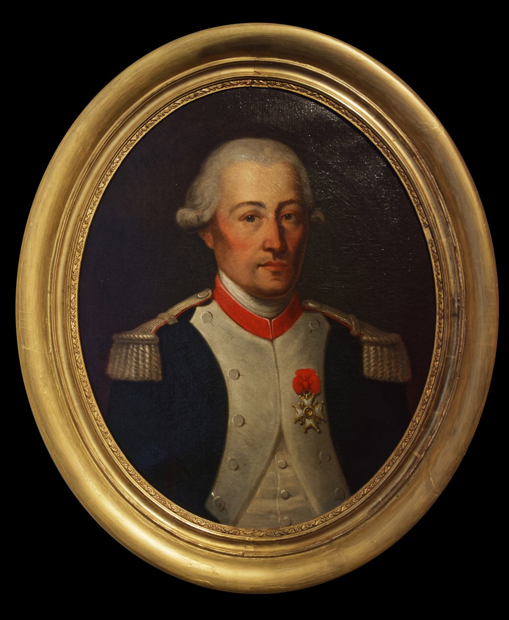 Hrabia Laurent de Migot, podpułkownik pułku smoków Artois, koniec XVIII wieku (olej na płótnie) autorstwa Unknown artist
