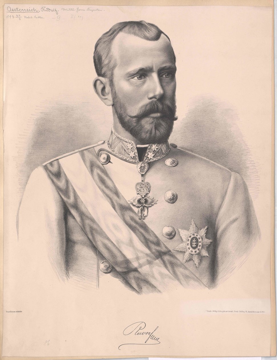 Książę koronny Austrii Rudolf (druk) autorstwa Unknown artist