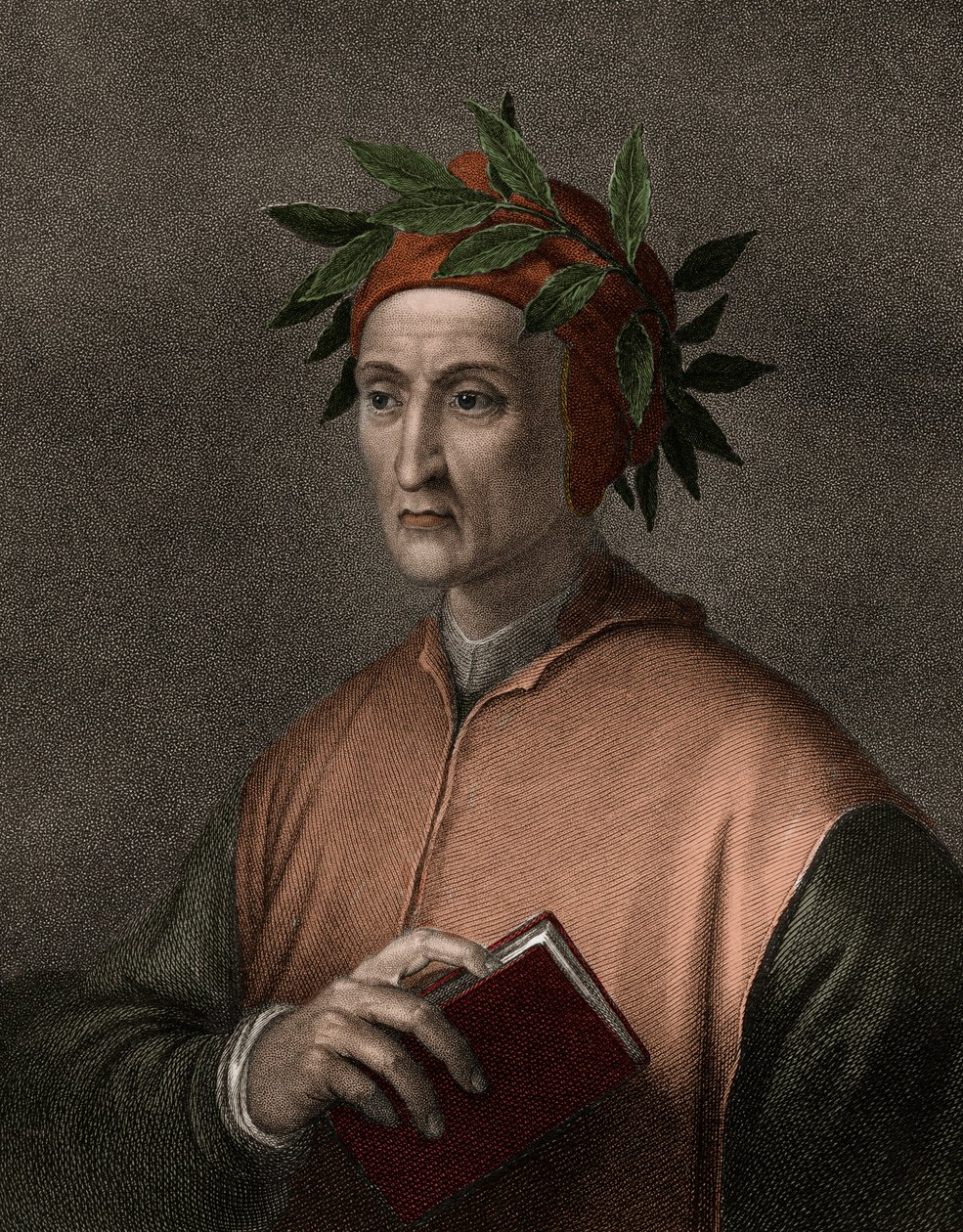 Dante Alighieri 1265-1321 - rycina - XIX wiek autorstwa Unknown artist