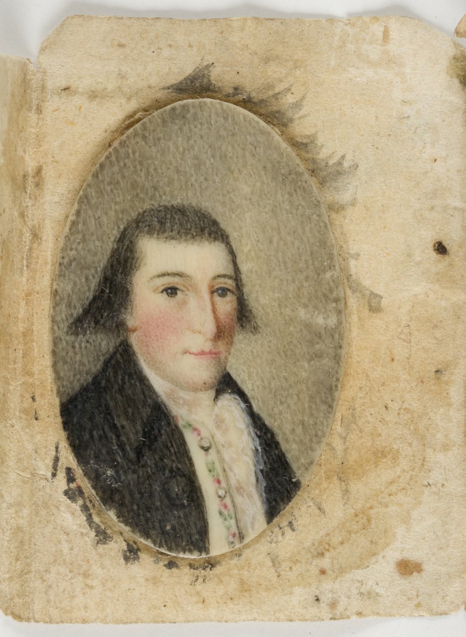 David Leonard Barnes, c.1789 (akwarela na kości słoniowej) autorstwa Unknown artist