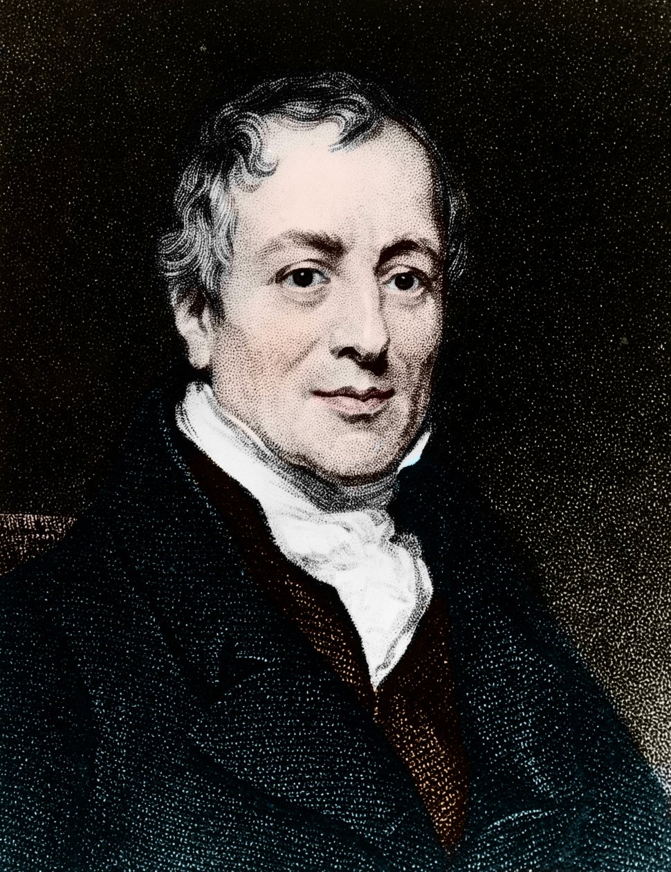 David Ricardo (1772 - 1823), brytyjski ekonomista. autorstwa Unknown artist