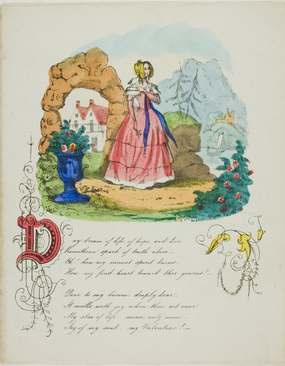 Marzenie o życiu, nadziei i miłości (walentynka) autorstwa Unknown artist