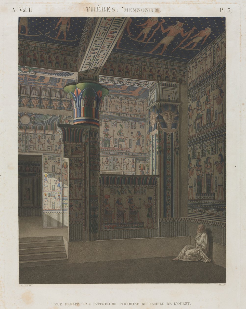 Opis Egiptu: Teby. Memnoniu, tom. II, Pl. 37 autorstwa Unknown artist