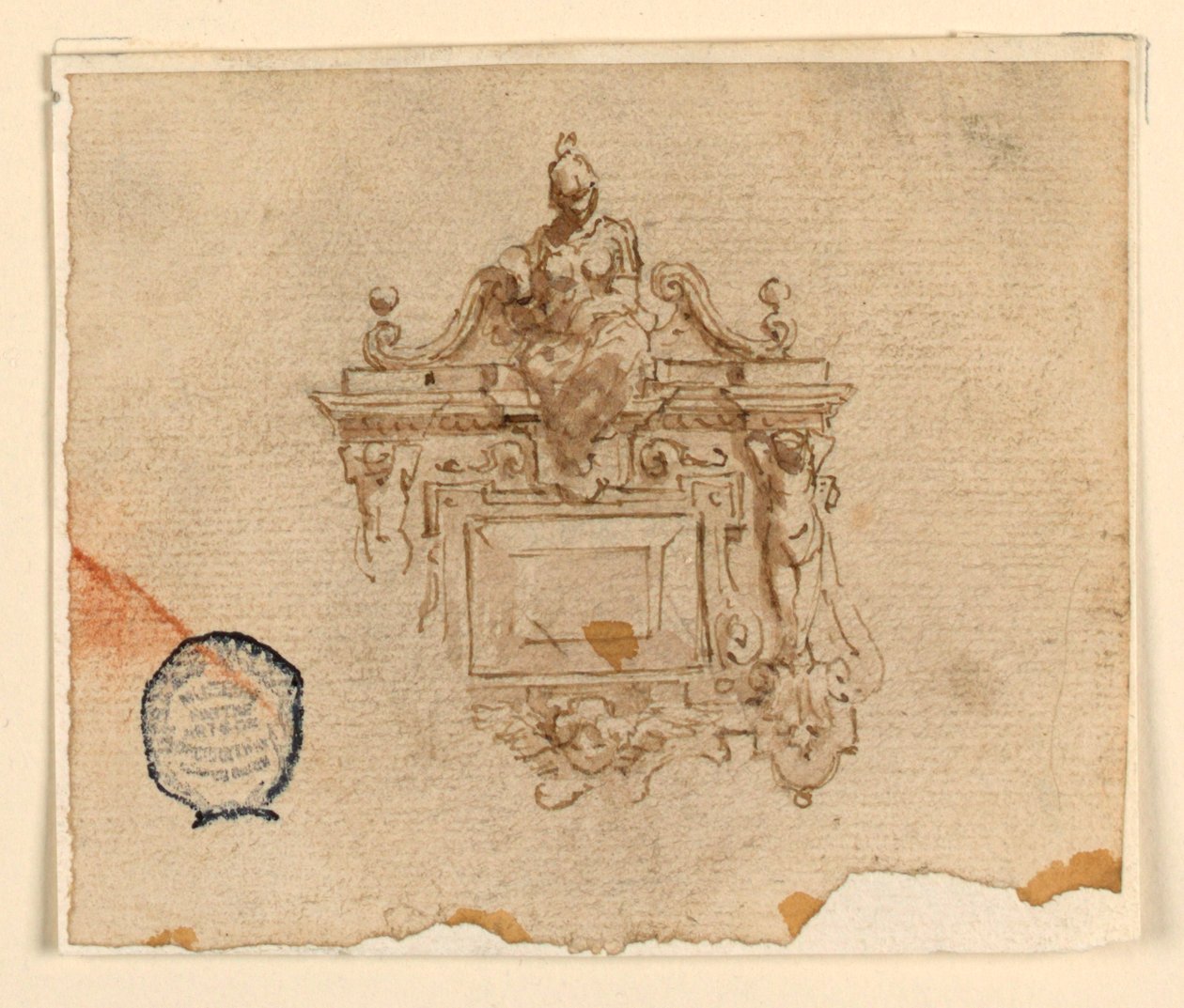 Projekt na zawieszkę z kobietą w kasku autorstwa Unknown artist