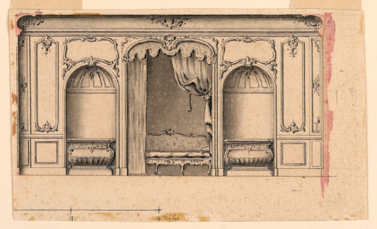 Projekt ściany salonu autorstwa Unknown artist