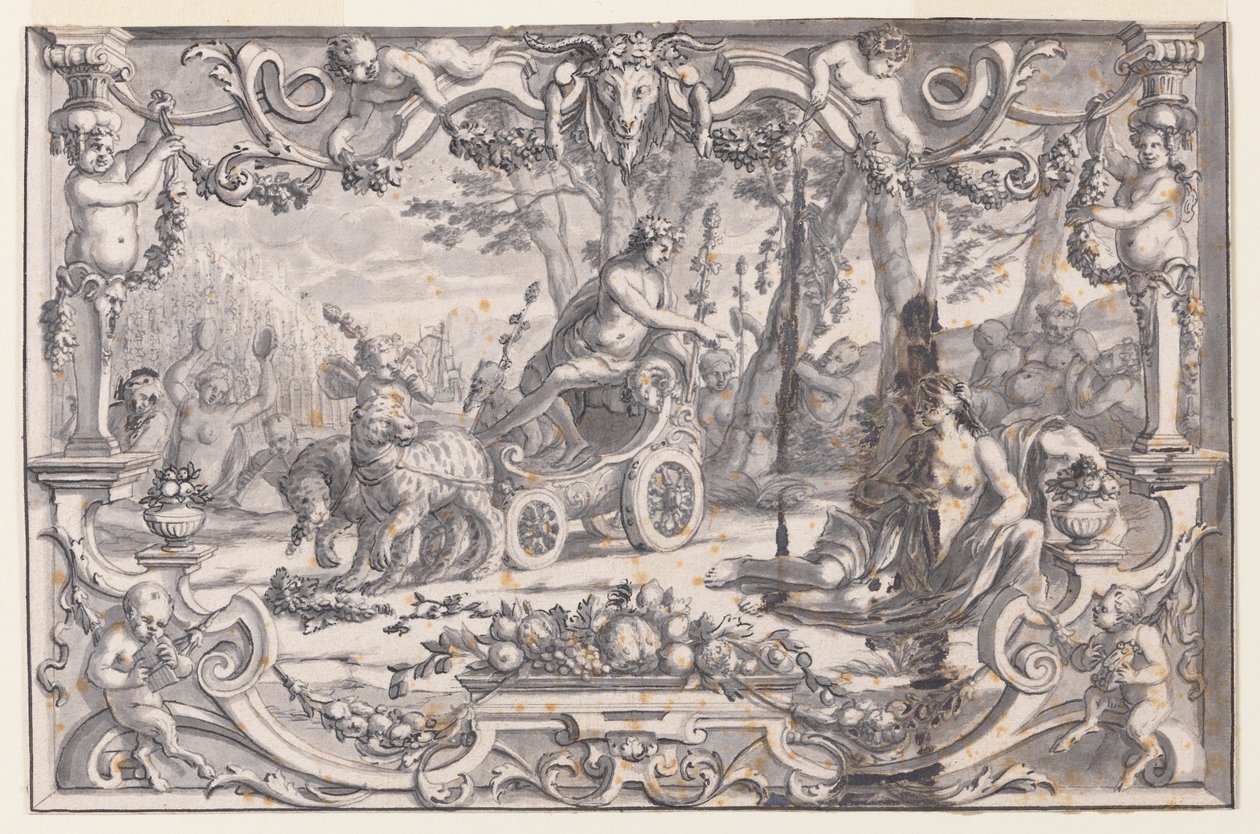 Projekt gobelinu: Bachus i Ariadna autorstwa Unknown artist