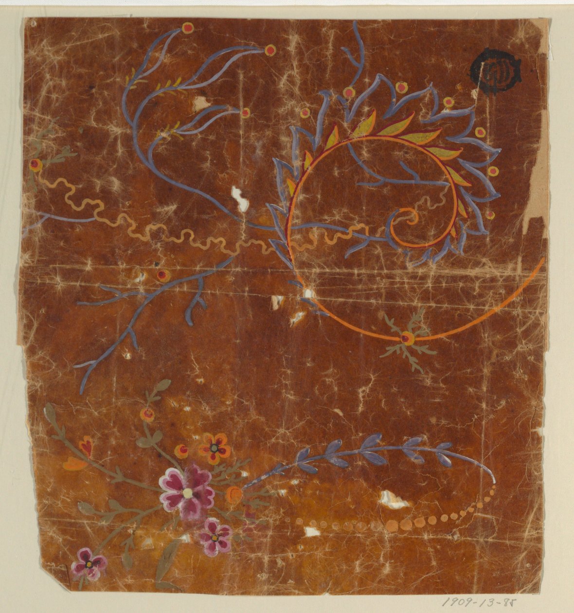 Projekt tkaniny, fragment autorstwa Unknown artist