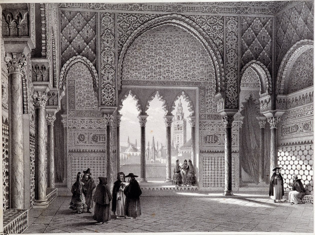 Salon Don Pedro w Alcazar w Sewilli. autorstwa Unknown artist