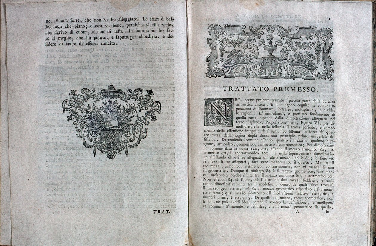 Podwójna strona z traktatu muzycznego Giuseppe Tartini autorstwa Unknown artist