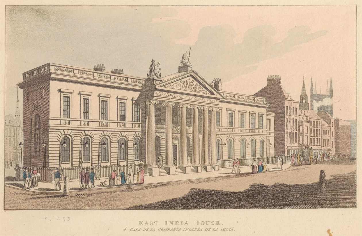 East India House lub House of the English India Company autorstwa Unknown artist