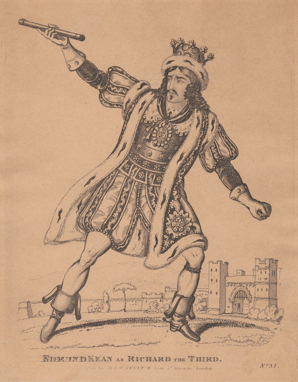 Edmund Kean jako Ryszard III autorstwa Unknown artist