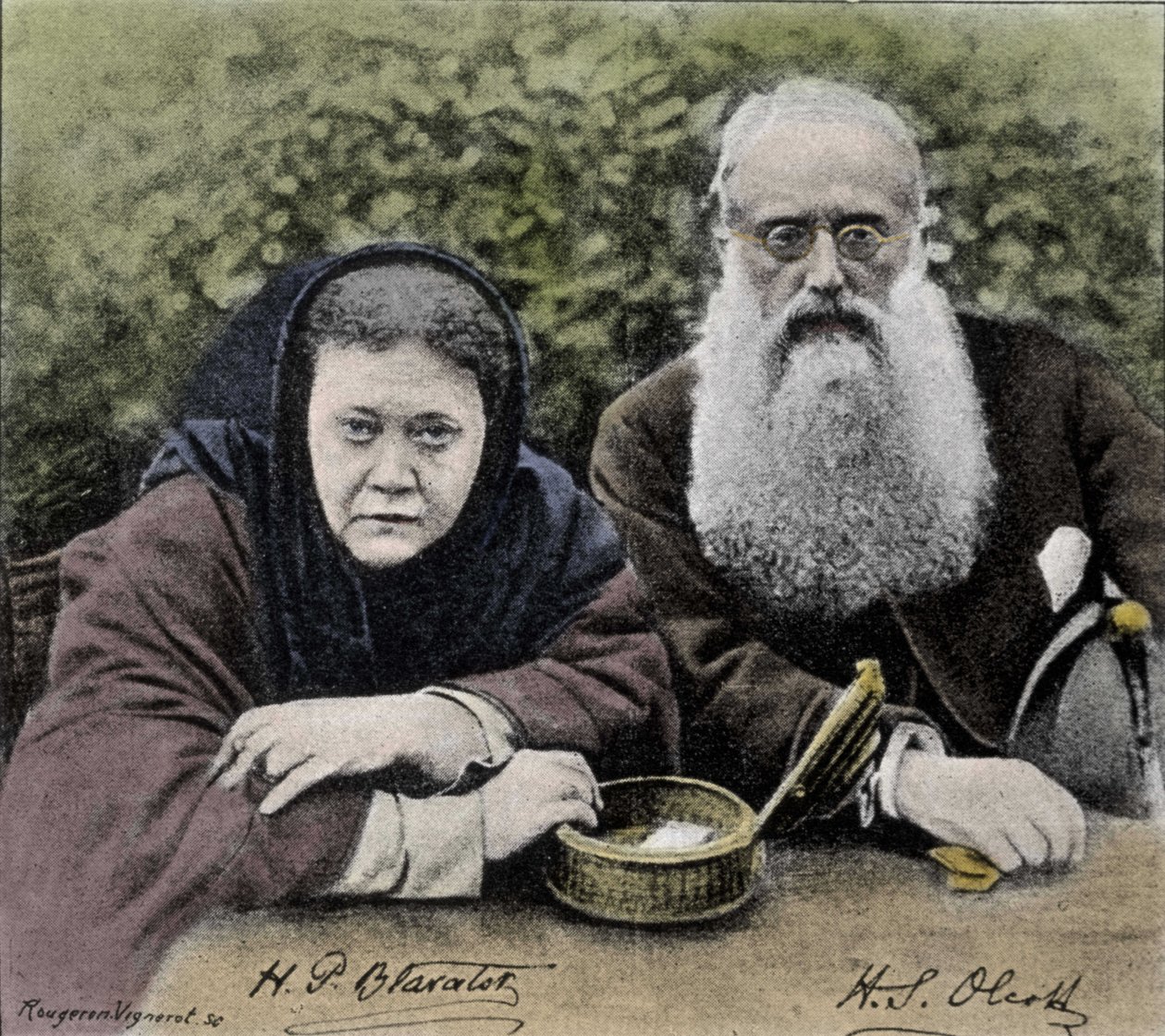 Elena Petrovna Blavatsky (1831-1891), rosyjska teozofa, współzałożycielka Towarzystwa Teozoficznego w 1875 wraz z Henrym Steelem Olcottem. autorstwa Unknown artist