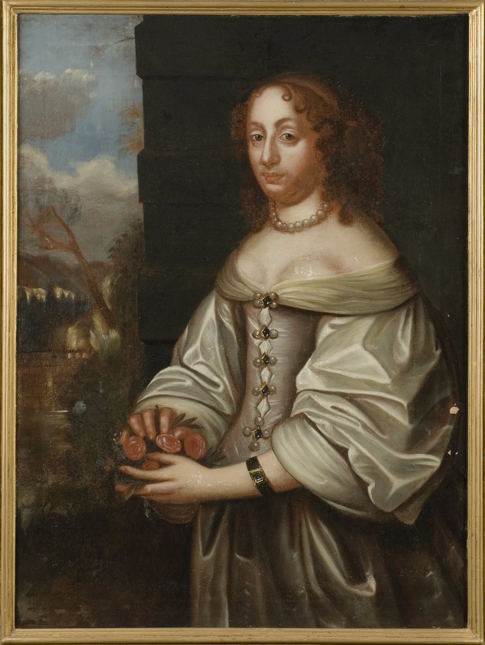 Eleonore Catherine de Deux Ponts Cleebourg, Księżniczka Szwedzka i Landgraf Hesji Eschwege - Portret hrabiny Palatynatu Eleonory Katarzyny z Zweibruecken (1626-1692), Landgraf Hesji-Eschwege, Anonim. Olej na płótnie. Wymiar: 105x77 cm. autorstwa Unknown artist
