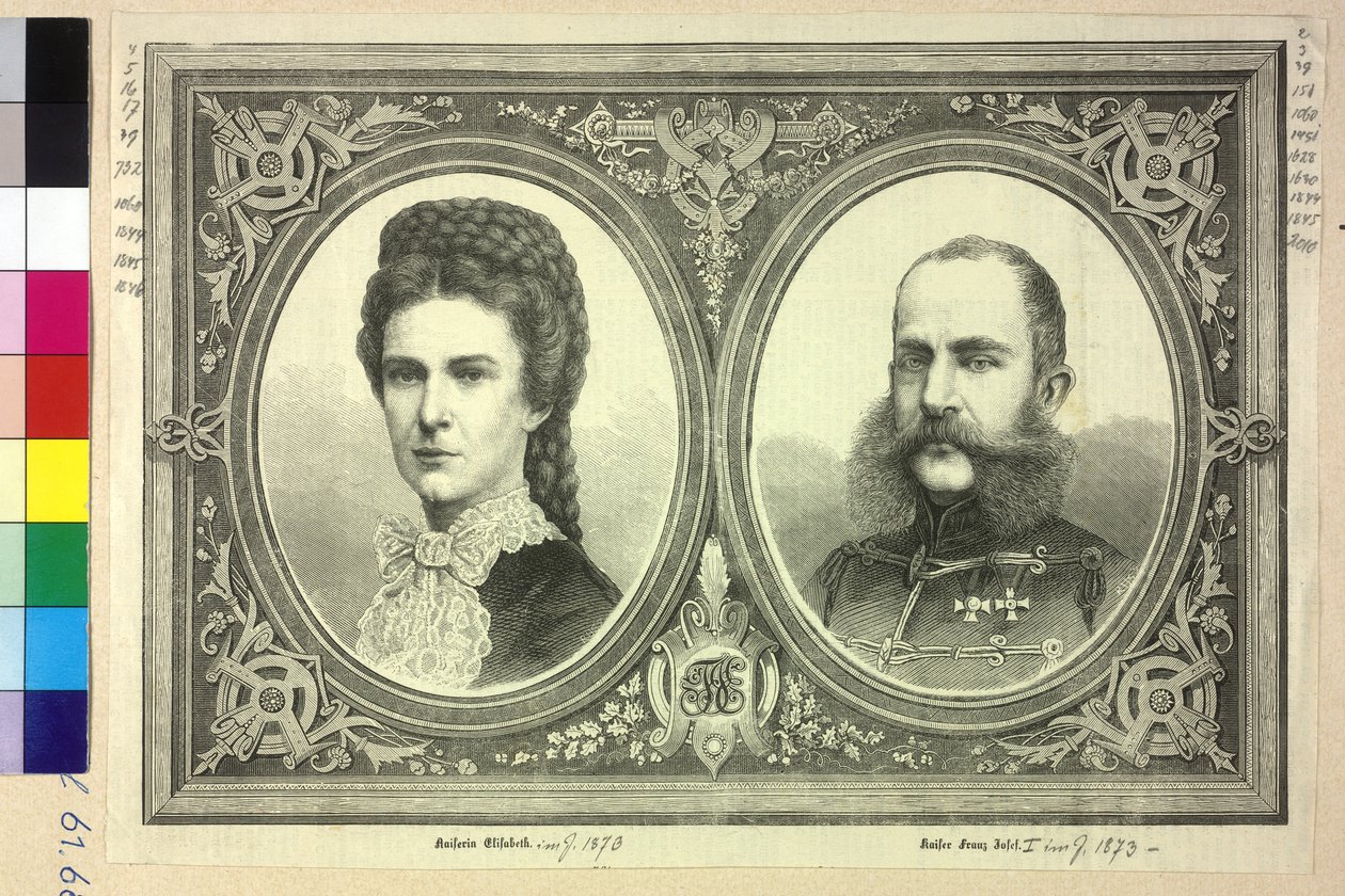 Cesarz Austrii i Elżbieta Franciszka Józefa I autorstwa Unknown artist