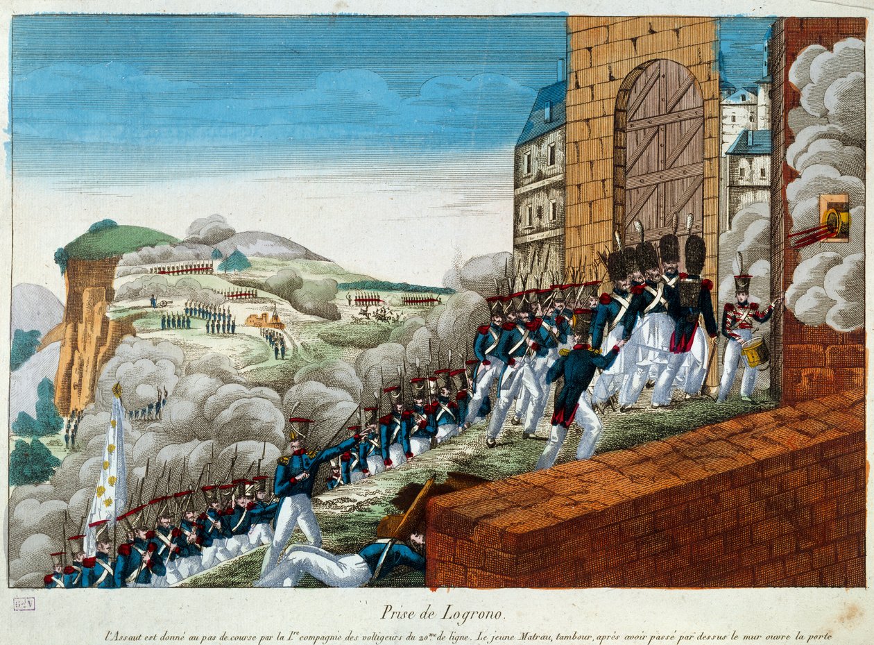 Wyprawa z Hiszpanii (1823-1829): zdobycie Logrono. 1823 Paryż, msuee Armee autorstwa Unknown artist