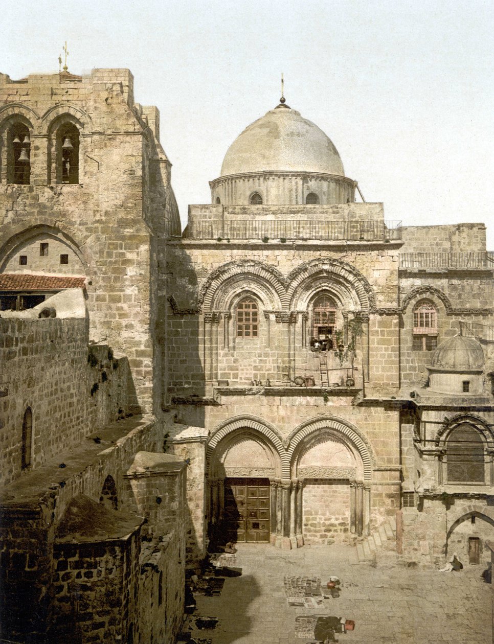 Fasada Grobu Świętego. Jerozolima. Photochrome SD. 1890-1900. autorstwa Unknown artist