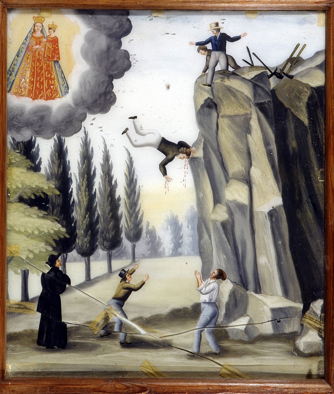 Upadek skały - ex-voto Notre Dame de Laghet autorstwa Unknown artist