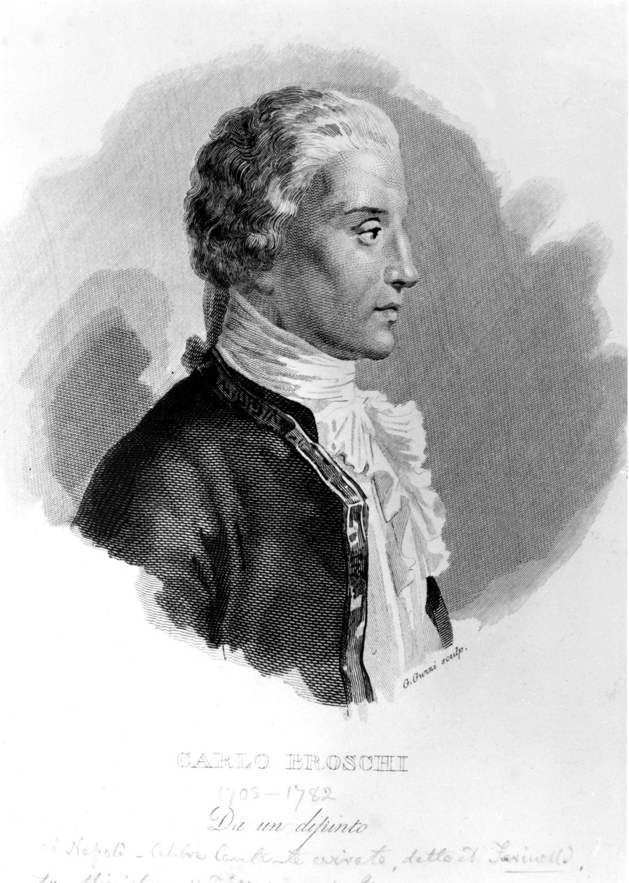 Farinelli (Carlo Broschi, zm. 1705-1782). autorstwa Unknown artist