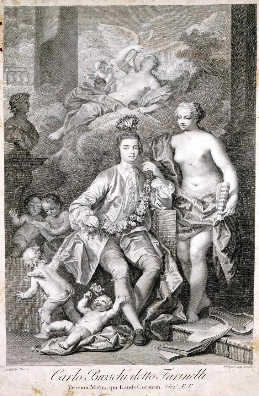 Farinelli (Carlo Broschi, zm. 1705-1782). autorstwa Unknown artist
