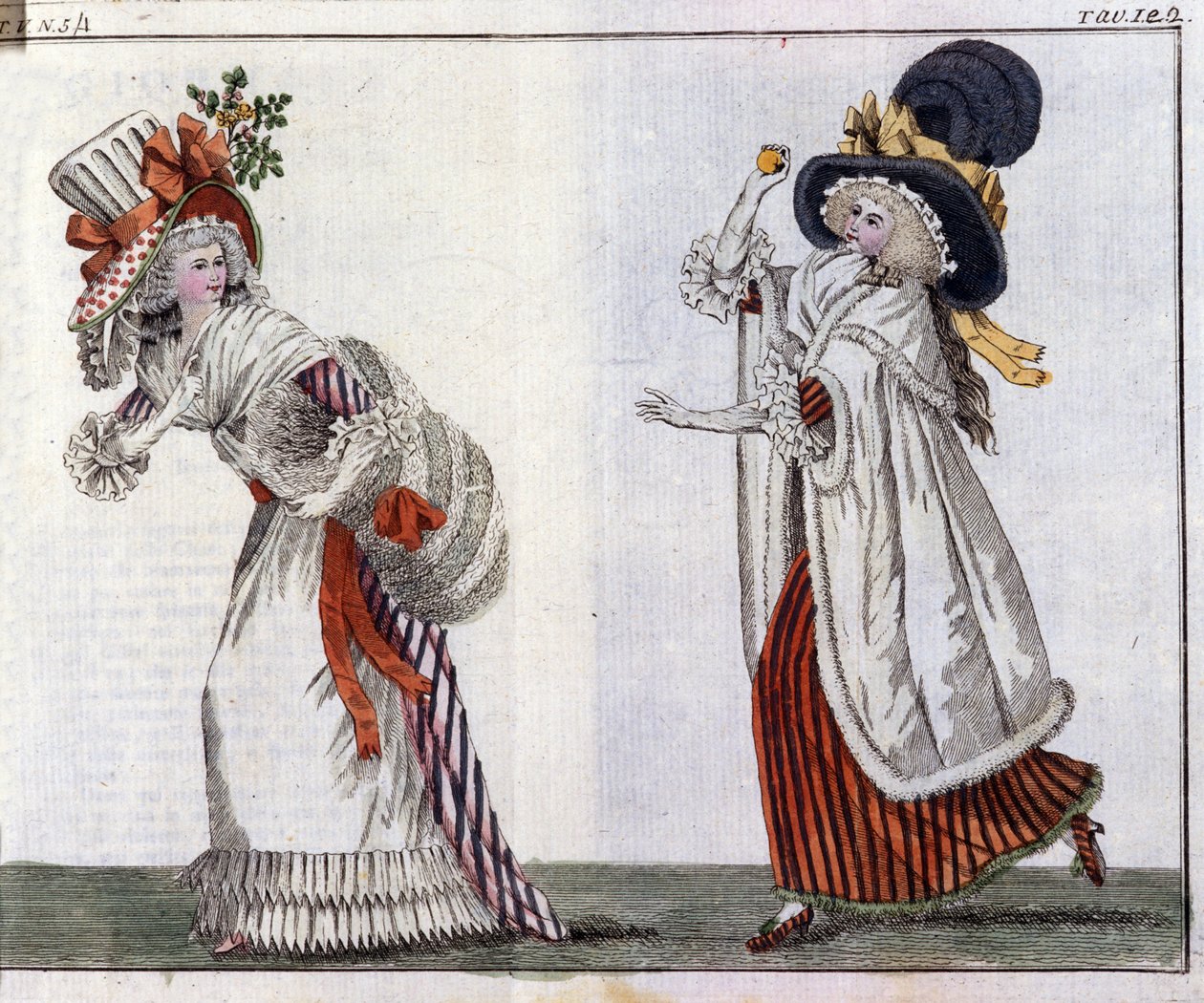 Fason: młode elegancko kobiety. 1788 autorstwa Unknown artist