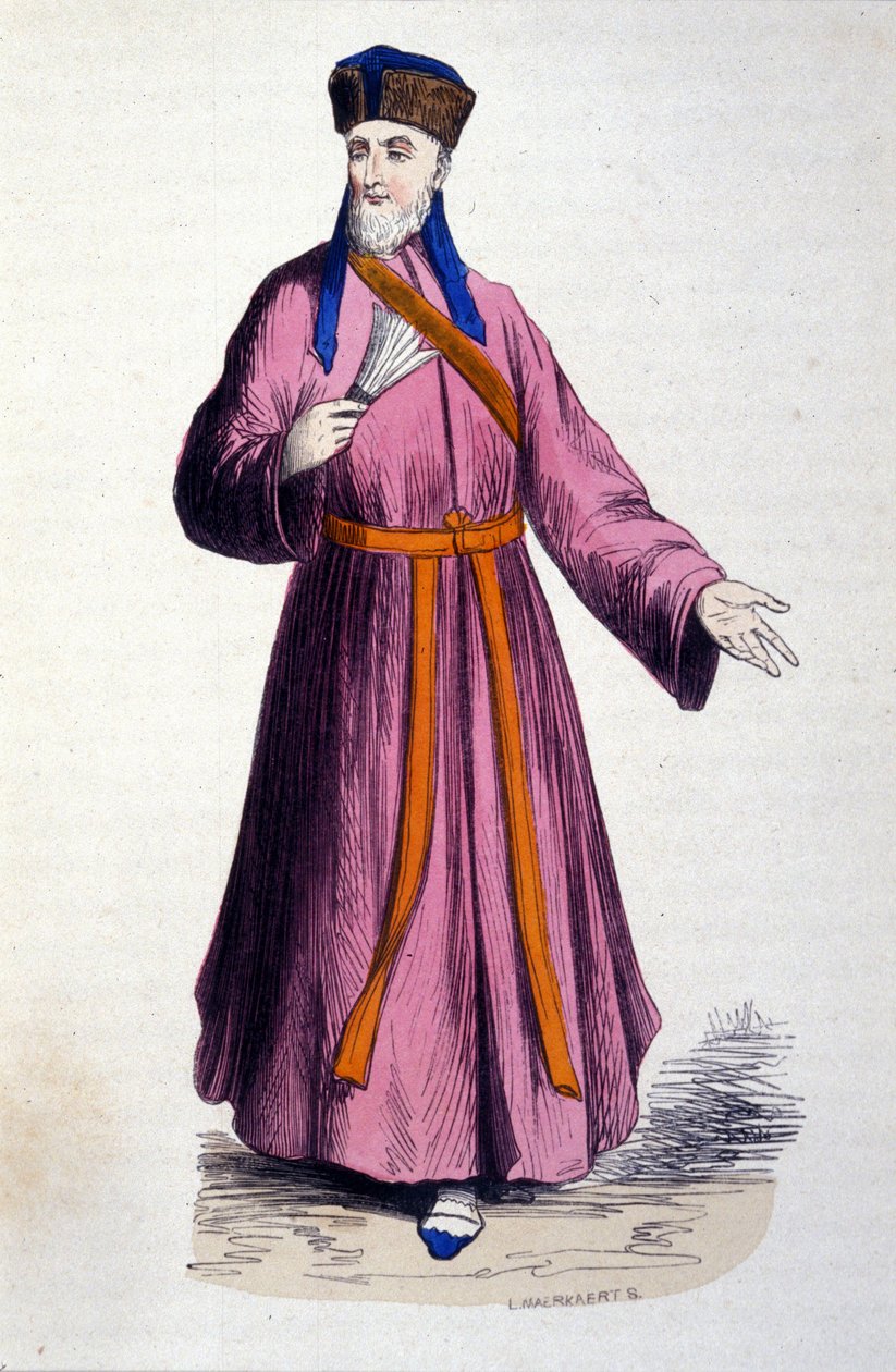 Ojciec Matteo Ricci (1552-1610), włoski jezuita, założyciel misji katolickiej w Chinach autorstwa Unknown artist
