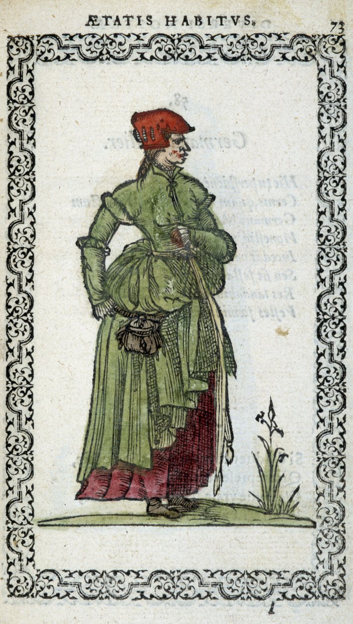 Femme Flamish - w „Habits et effigies” Jeana Sulperiusa autorstwa Unknown artist