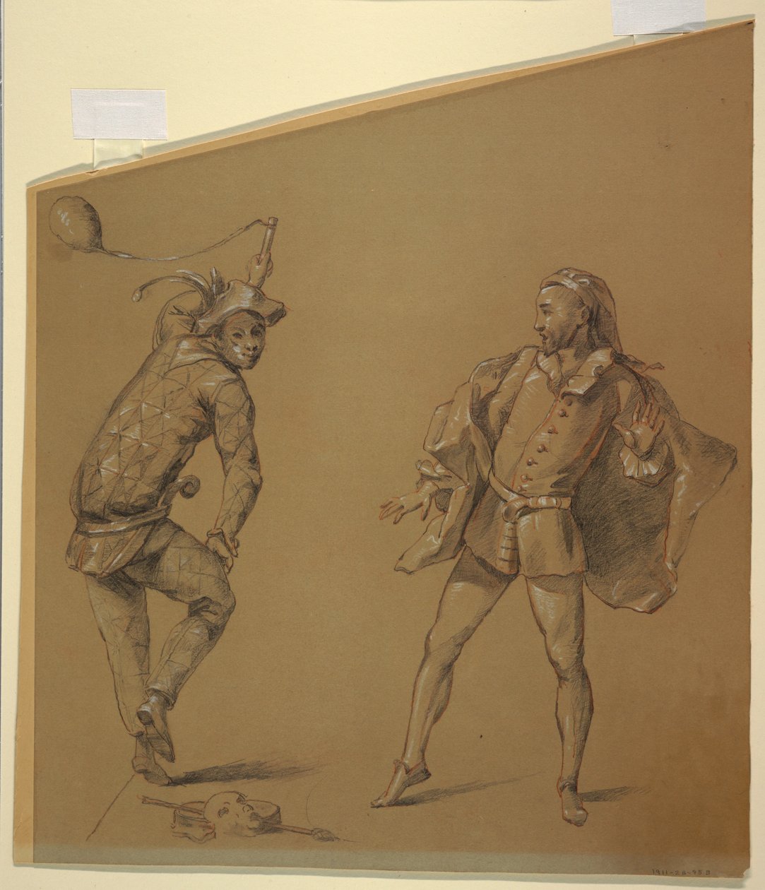 Studia figur dla projektu okładki na klawikord autorstwa Unknown artist