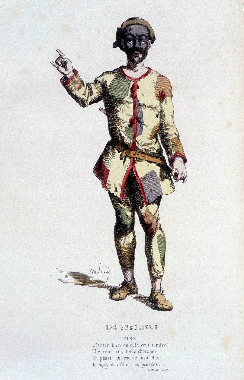 Finet in „”les escolliers”” (autor François Perrin 1533-1606), w „”teatrze francuskim w XVI i XVII wieku przed Molierem”” Edouarda Fourniera. autorstwa Unknown artist