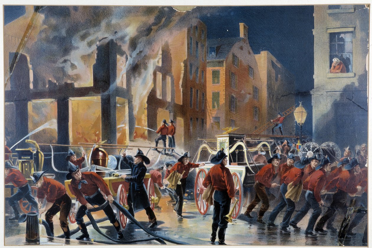 Strażacy i strażacy w Nowym Jorku autorstwa Unknown artist