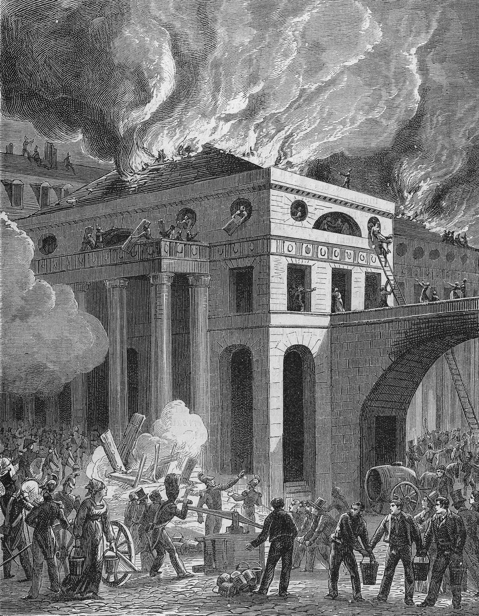 Pożar teatru Odeon w Paryżu w 1820 r./ autorstwa Unknown artist