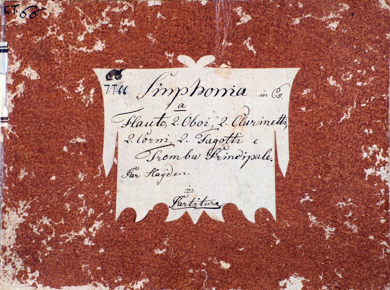 Pierwsza strona partytury Symfonii 66 B-dur J Haydn autorstwa Unknown artist