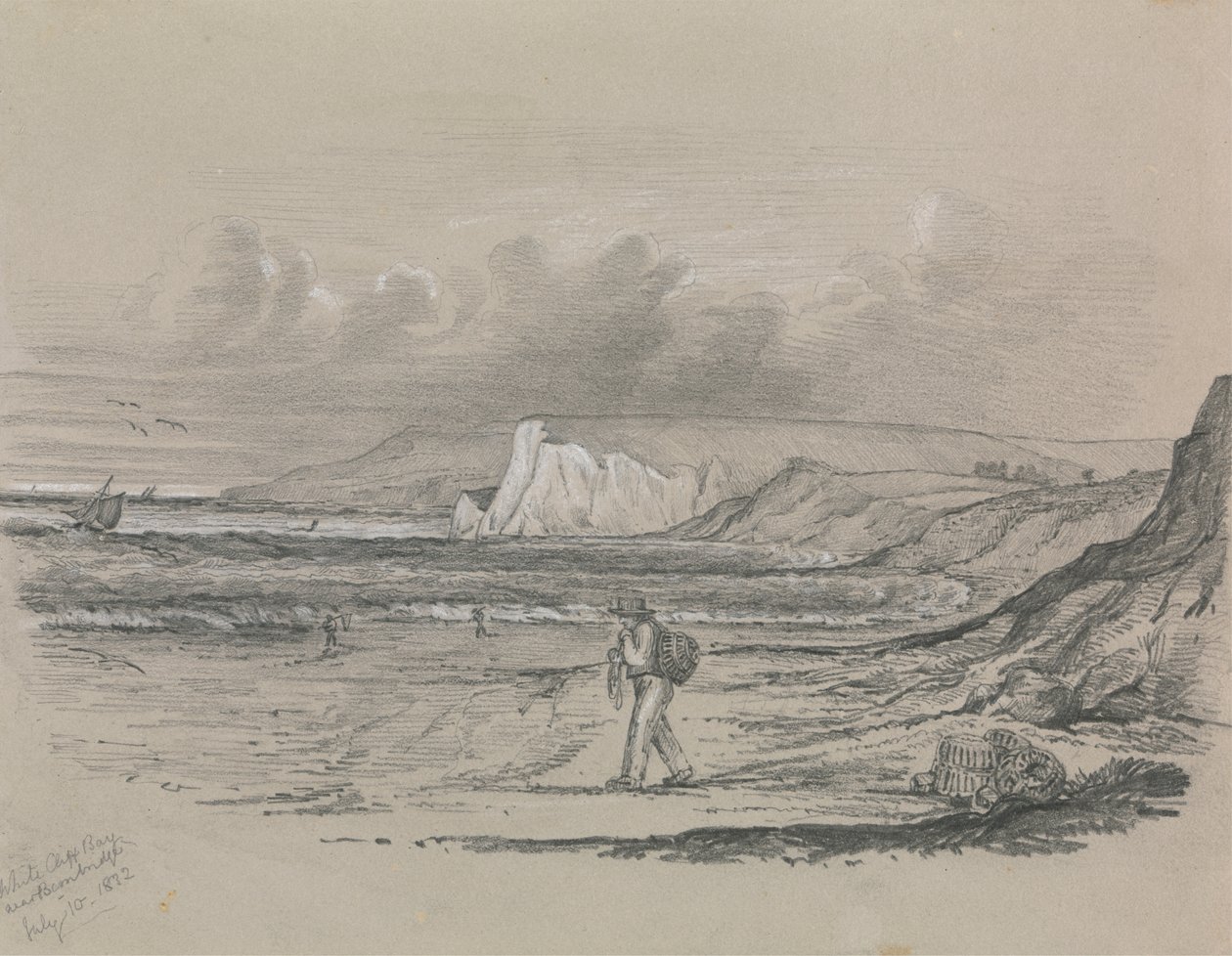 Rybacy w White Cliff Bay autorstwa Unknown artist