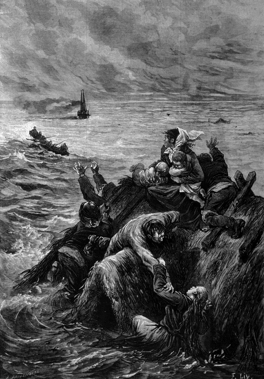 Powódź Danii w 1871 roku. autorstwa Unknown artist