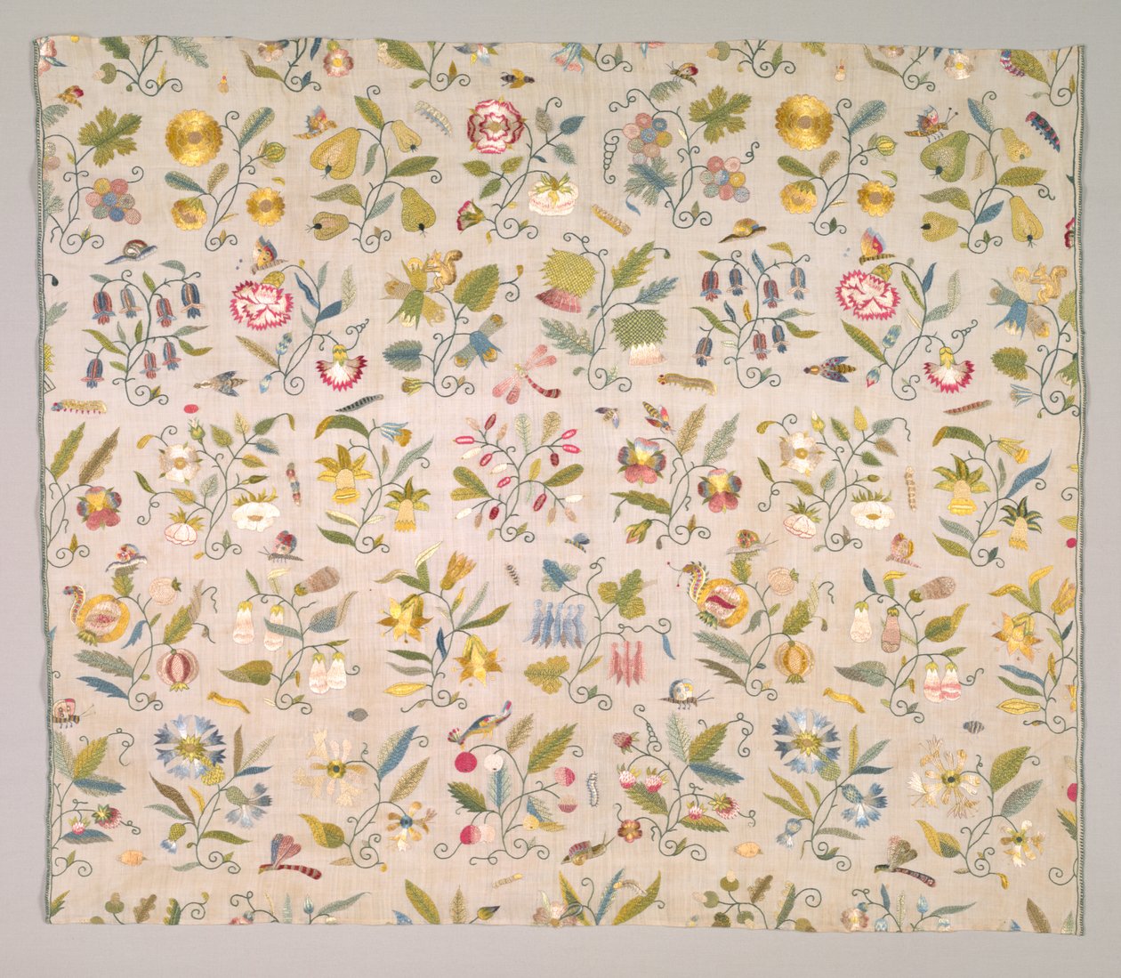 Kwiatowy panel, prawdopodobnie z zasłony autorstwa Unknown artist