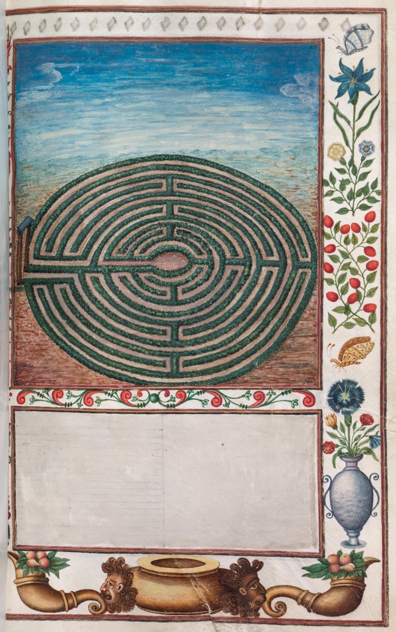 Florilegium: (strona 15 po prawej) ogród labirynt autorstwa Unknown artist