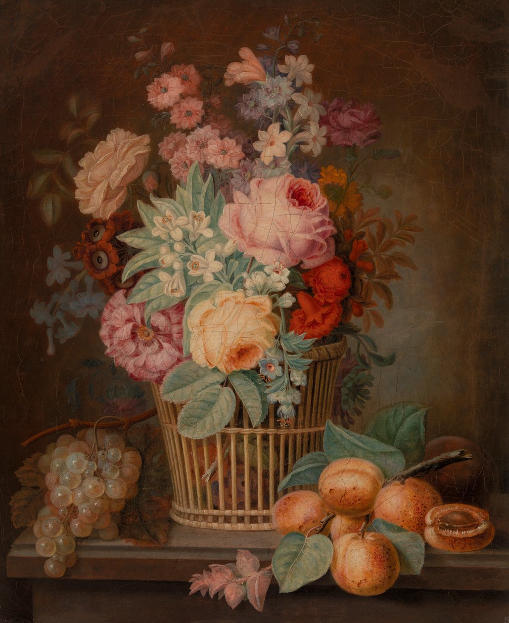 Kawałek kwiatu w koszyku autorstwa Unknown artist