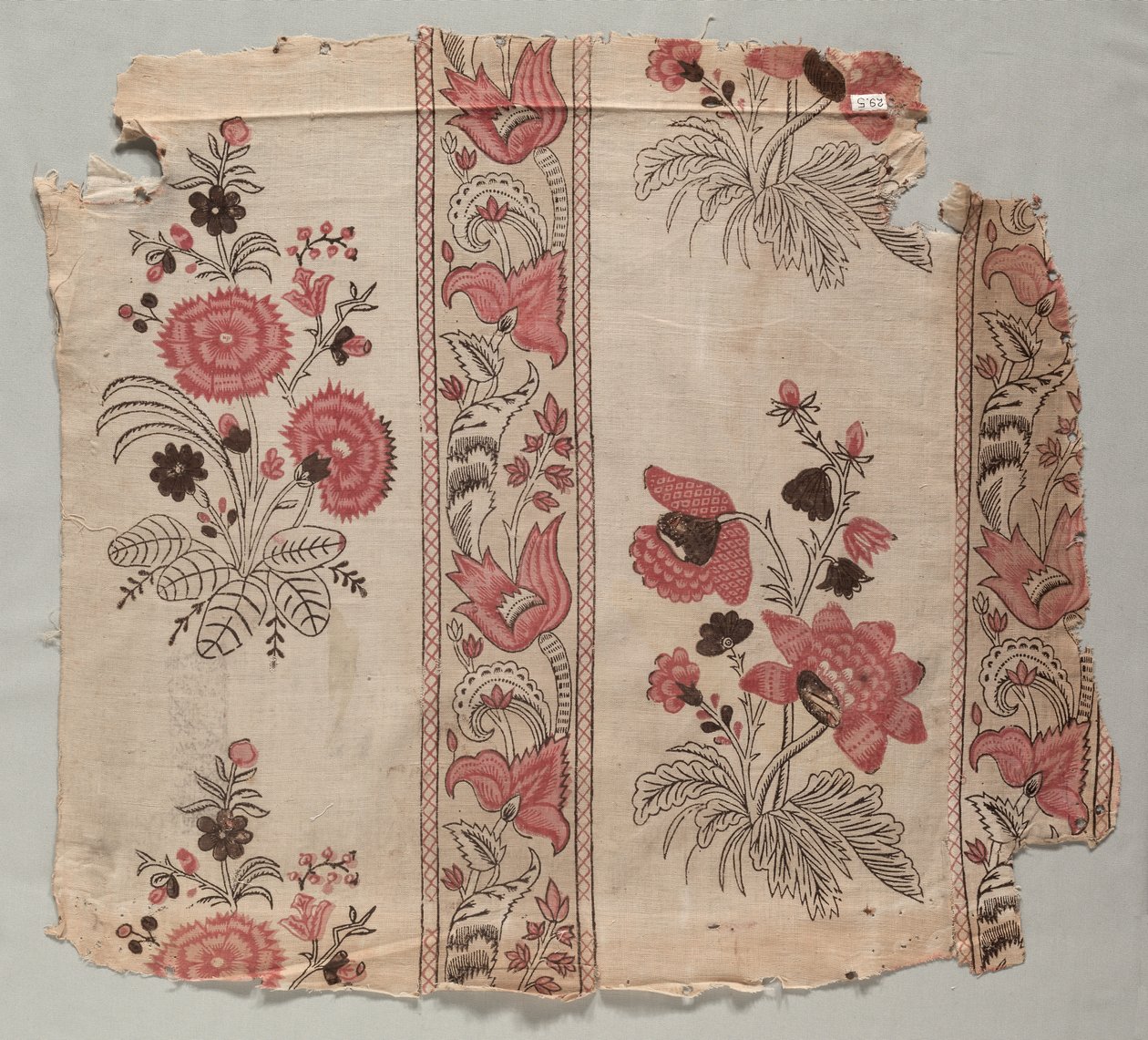 Fragment lnu z nadrukiem w drzeworyty autorstwa Unknown artist