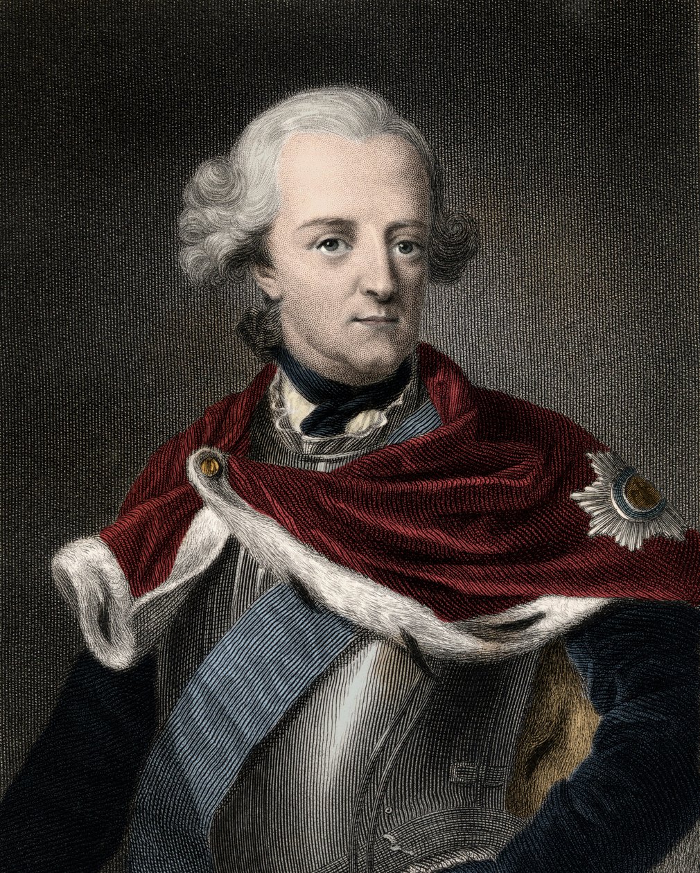 Fryderyk II Pruski (1712-1786) - Fryderyk II Fryderyk Wielki 1712-1786 - grawerowanie - XIX wiek autorstwa Unknown artist