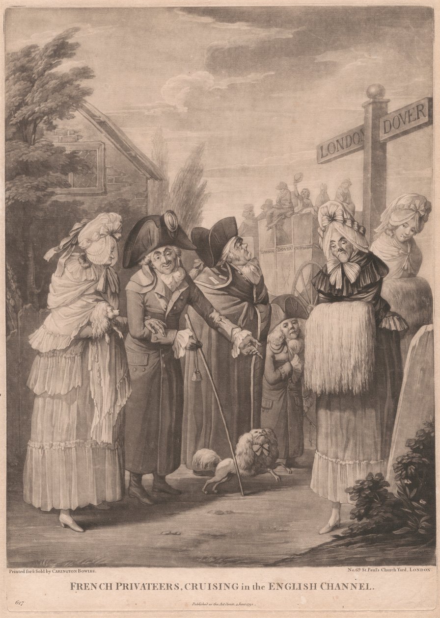 Francuscy korsarze pływający po kanale La Manche autorstwa Unknown artist