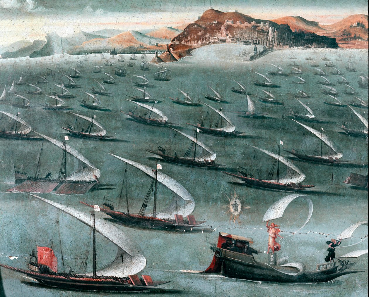 Francuska flota u wybrzeży Genui (malarstwo autorstwa Unknown artist